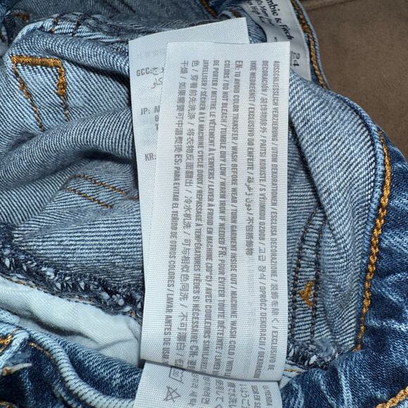 Abercrombie & Fitch The 80’s Mom Jean Ultra High Rise Blue Denim Size 24/00 - Picture 7 of 9